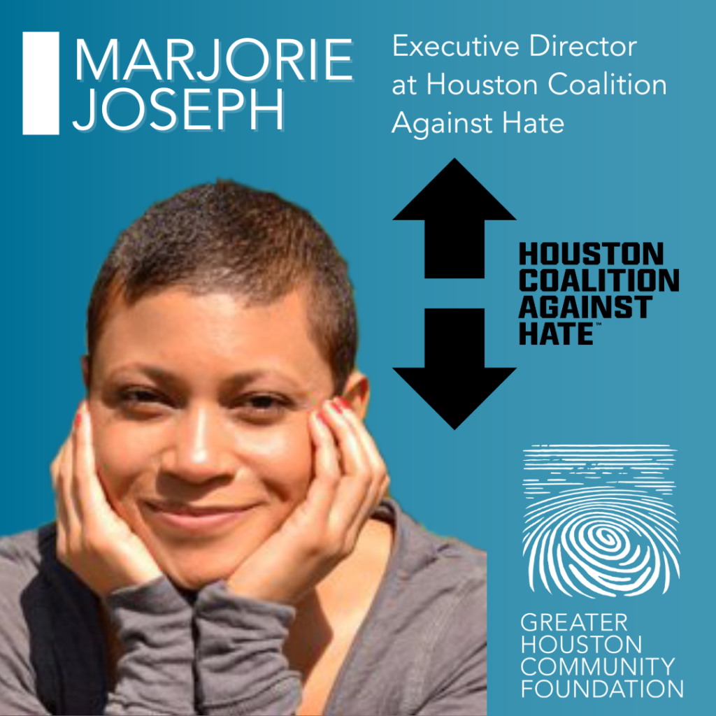 A picture of Marjorie Joseph, the Executive Director of Houston Coalition Against Hate