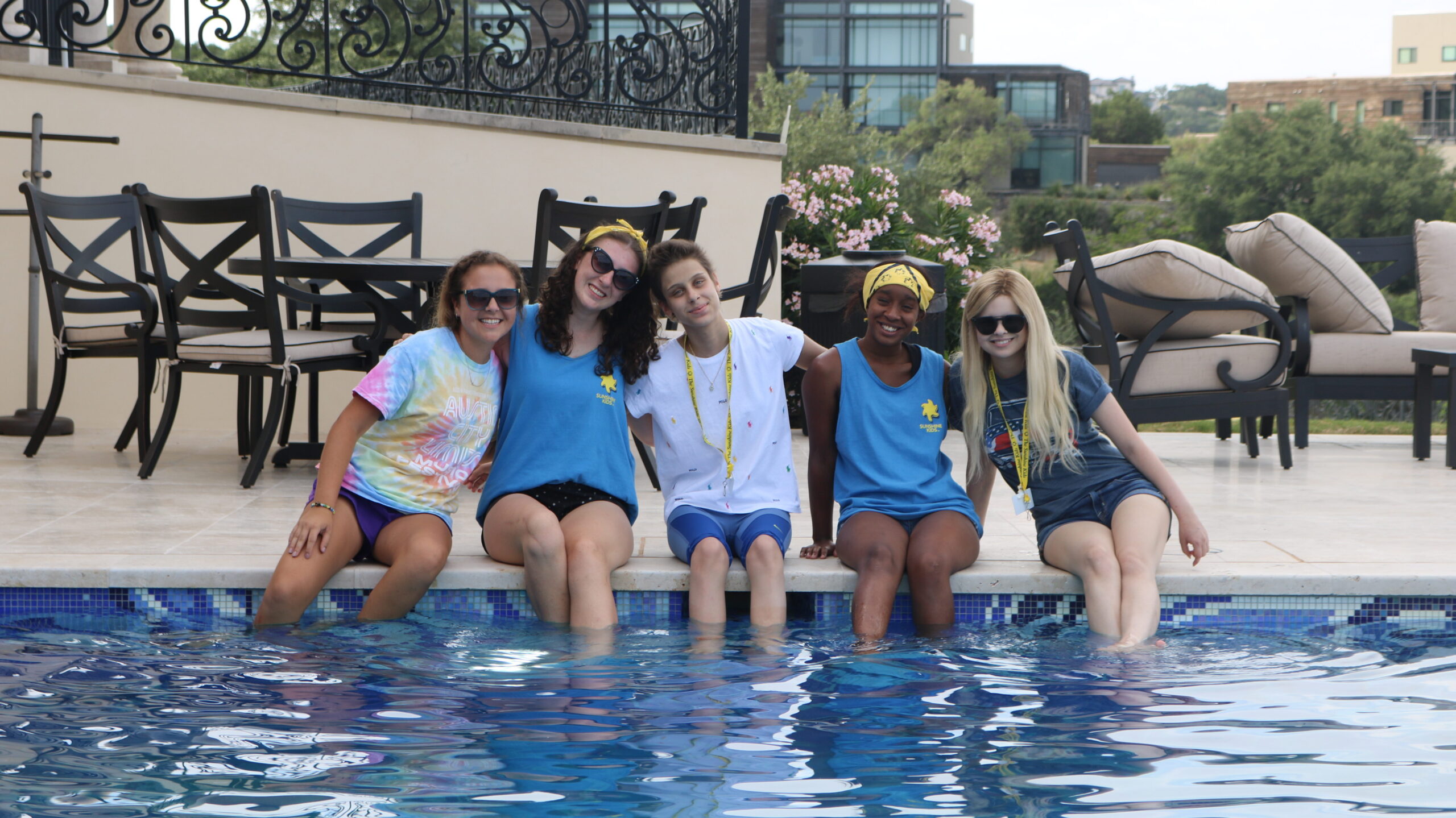 Leila with friends from Sunshine Kids