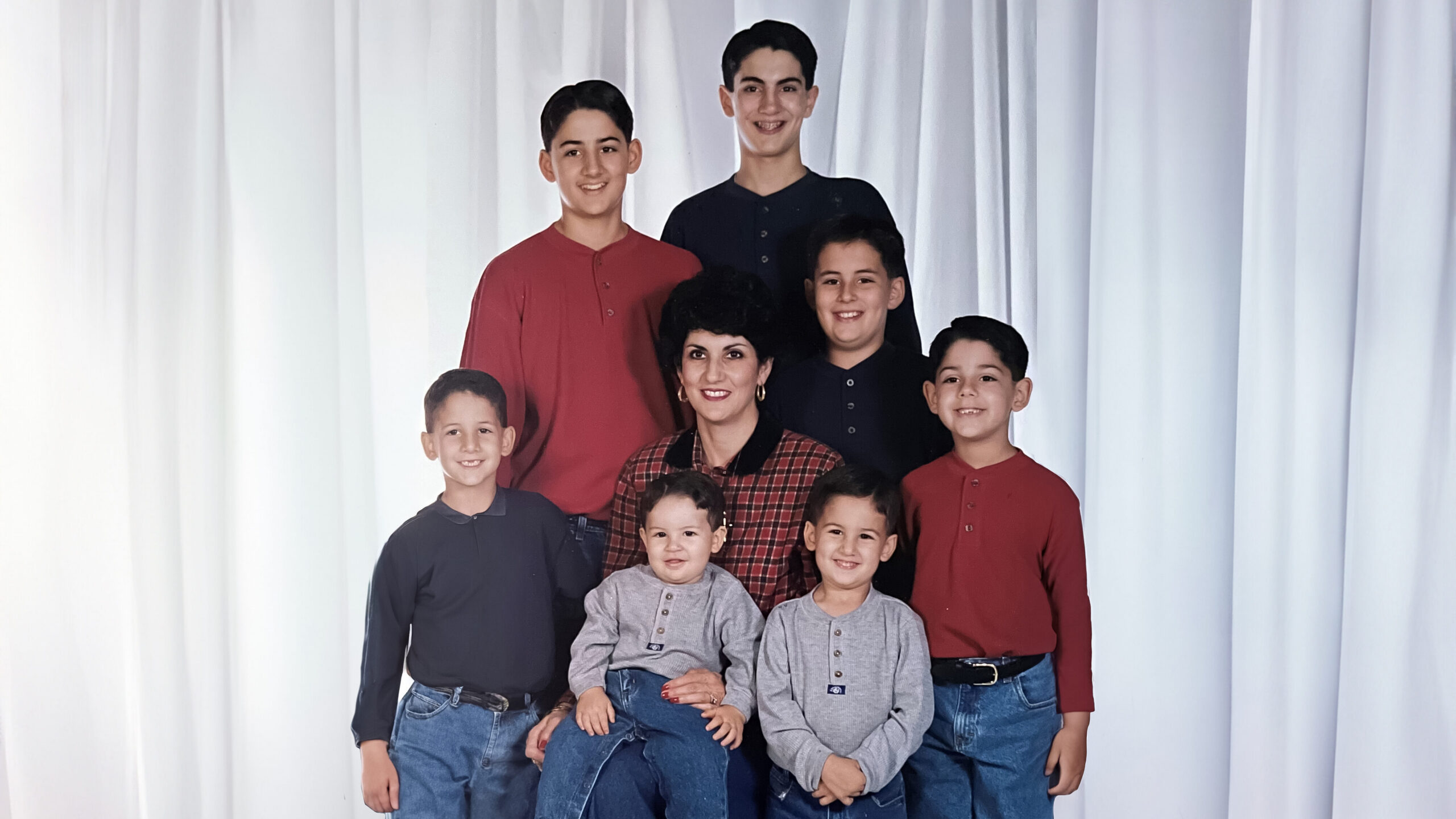 Yetter brothers with their mother celebrating mother's day